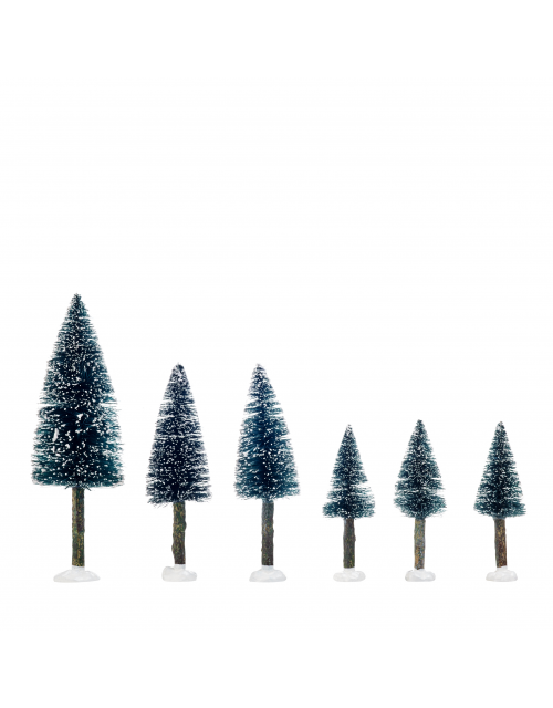 LuVille Bristle tree on log assorted 6 pieces