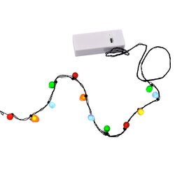 Luville Chinese lantern light chain multicolour light battery operated - l65cm