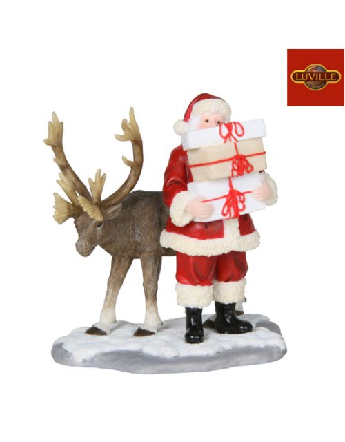 LuVille Santa with Deer