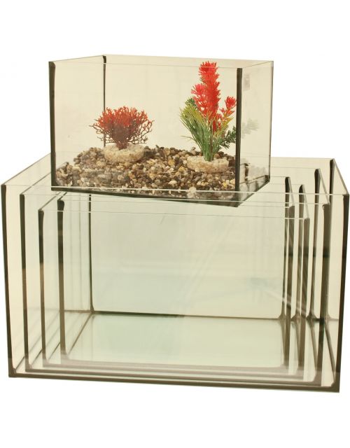 Aquarium met zwarte kit 45x28x28 cm