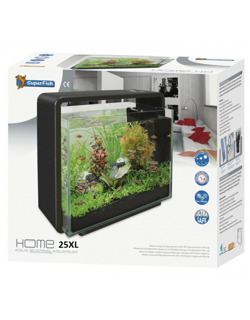 Sf Home 25Xl Aquarium Zwart