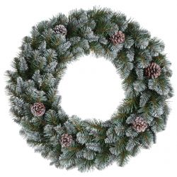 Triumph  Tree Empress Krans Groen Frosted  - D90Cm