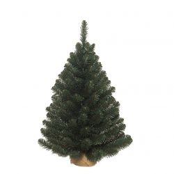 Triumph  Tree Alpine Kerstboom W Burlap Groen  - H90Xd66Cm