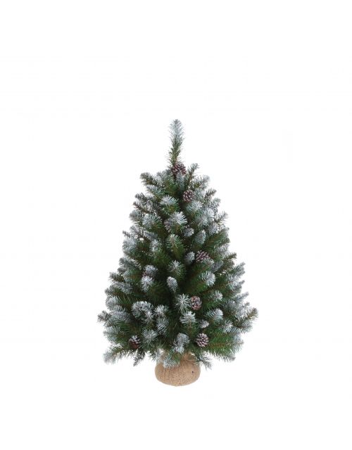 Triumph  Tree Empress Kerstboom W Burlap Groen Frosted Tips 86 - H60Xd46Cm