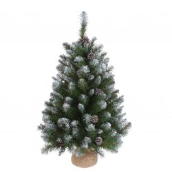 Triumph  Tree Empress Kerstboom W Burlap Groen Frosted Tips 184 - H90Xd71Cm