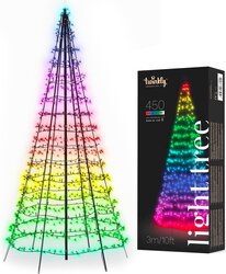 Twinkly vlaggenmast verlichting 450 led rgb licht-3 meter zwart - afbeelding 2