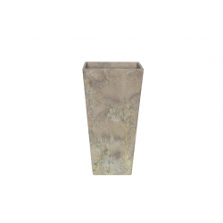 Artstone Vaas kunststof Ella taupe 26x26 cm