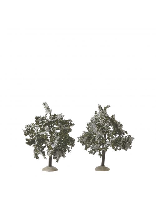 LuVille Winter village tree snow 2 pieces