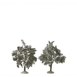 LuVille Winter village tree snow 2 pieces